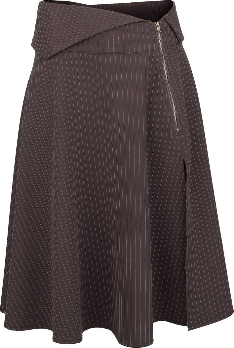 Killstar - Gothic Rock knielang - Nocturne Nights - Midnight Gaze Midi Skirt - XS bis 3XL - für Damen - Größe XXL - braun von Killstar