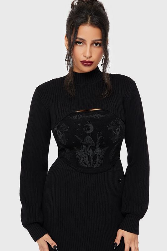 Killstar - Gothic Strickpullover - Belinda's Woe Bolero - XS bis XXL - für Damen - Größe M - schwarz Killstar - Gothic Strickpullover - Belinda's Woe Bolero - XS bis XXL - für Damen - Größe M - schwarz von Killstar