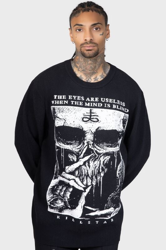 Killstar - Gothic Sweatshirt - Blind Minds Knit Sweater - XS bis 3XL - für Männer - Größe XXL - schwarz von Killstar