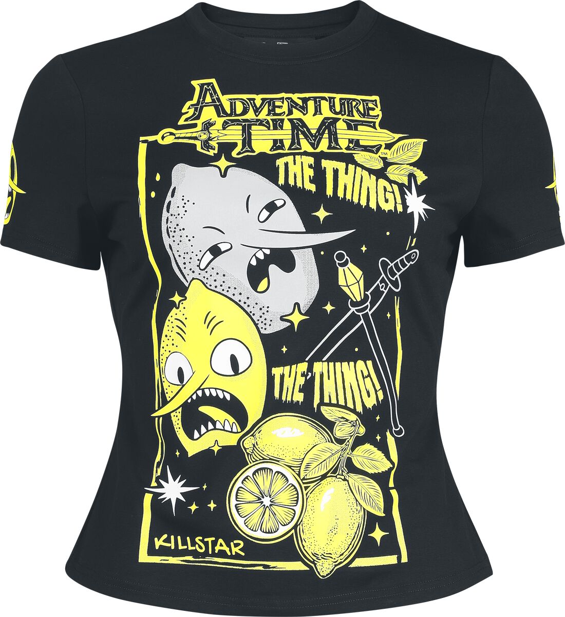 Killstar Killstar - Adventure Time The Thing Fitted T Shirt T-Shirt schwarz gelb in 4XL von Killstar
