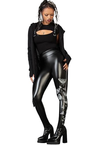 Killstar Leggings - Death's Head (DE/NL/SE/PL, Alphanumerisch, S, Regular, Regular, Schwarz) von Killstar