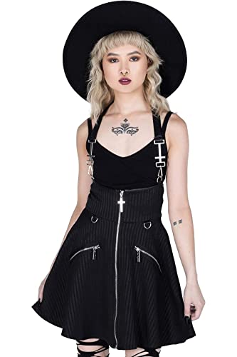 Killstar Minirock - Dark Flair Pinstripe (XS) von Killstar