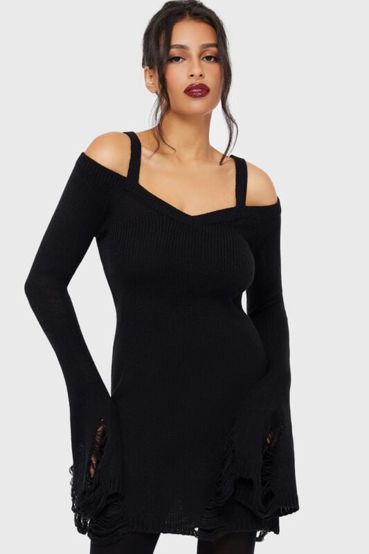 Killstar Night Widow Mini Dress Kurzes Kleid schwarz in 4XL von Killstar