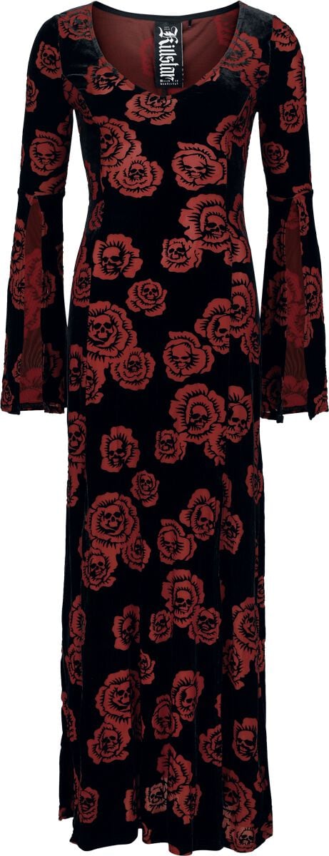 Killstar Pandora's Rose Maxi Dress Langes Kleid schwarz rot in XL von Killstar