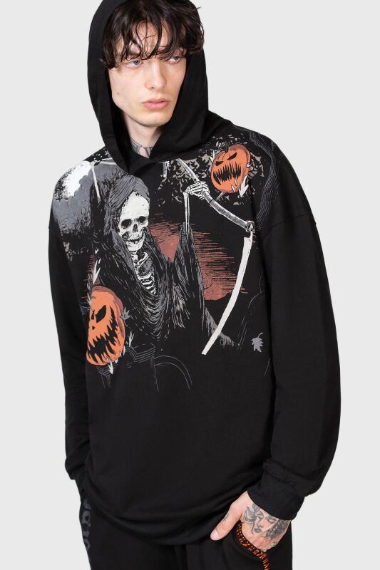 Killstar Scythe Oversized Hoodie Kapuzenpullover schwarz in XXL von Killstar