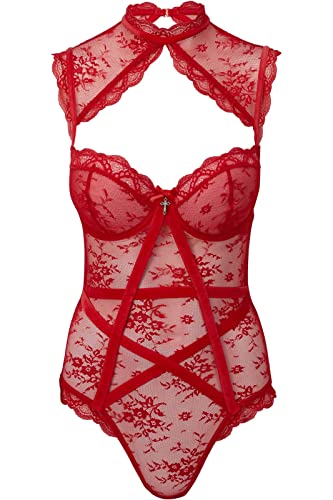 Killstar Spitze Bodysuit - Dark Desire Scarlet (L) von Killstar