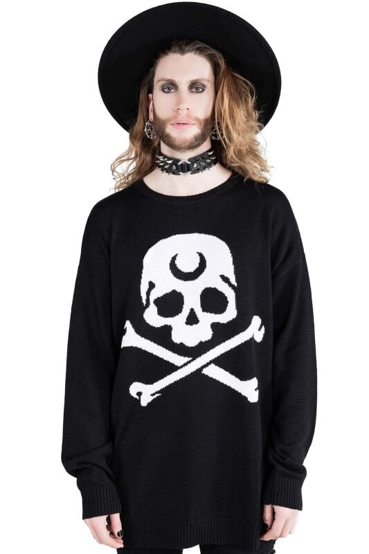 Killstar The Bone Knit Sweater Strickpullover schwarz in S von Killstar