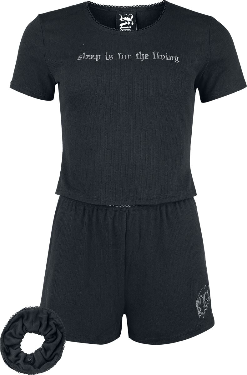 Killstar Twilight Threads 3 Piece Set Schlafanzug schwarz in XL von Killstar