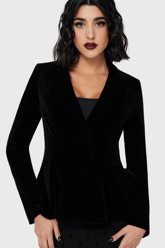 Killstar Veil Of Darkness Jacket Blazer schwarz in M von Killstar