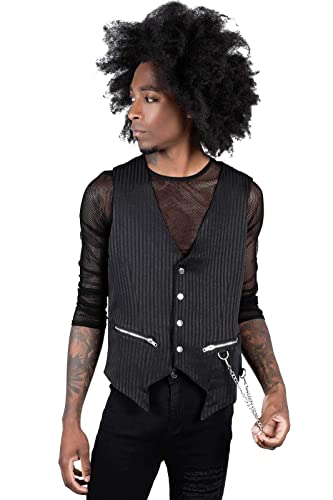 Killstar Weste - Dead Man's Vest Pinstripe (M) von Killstar