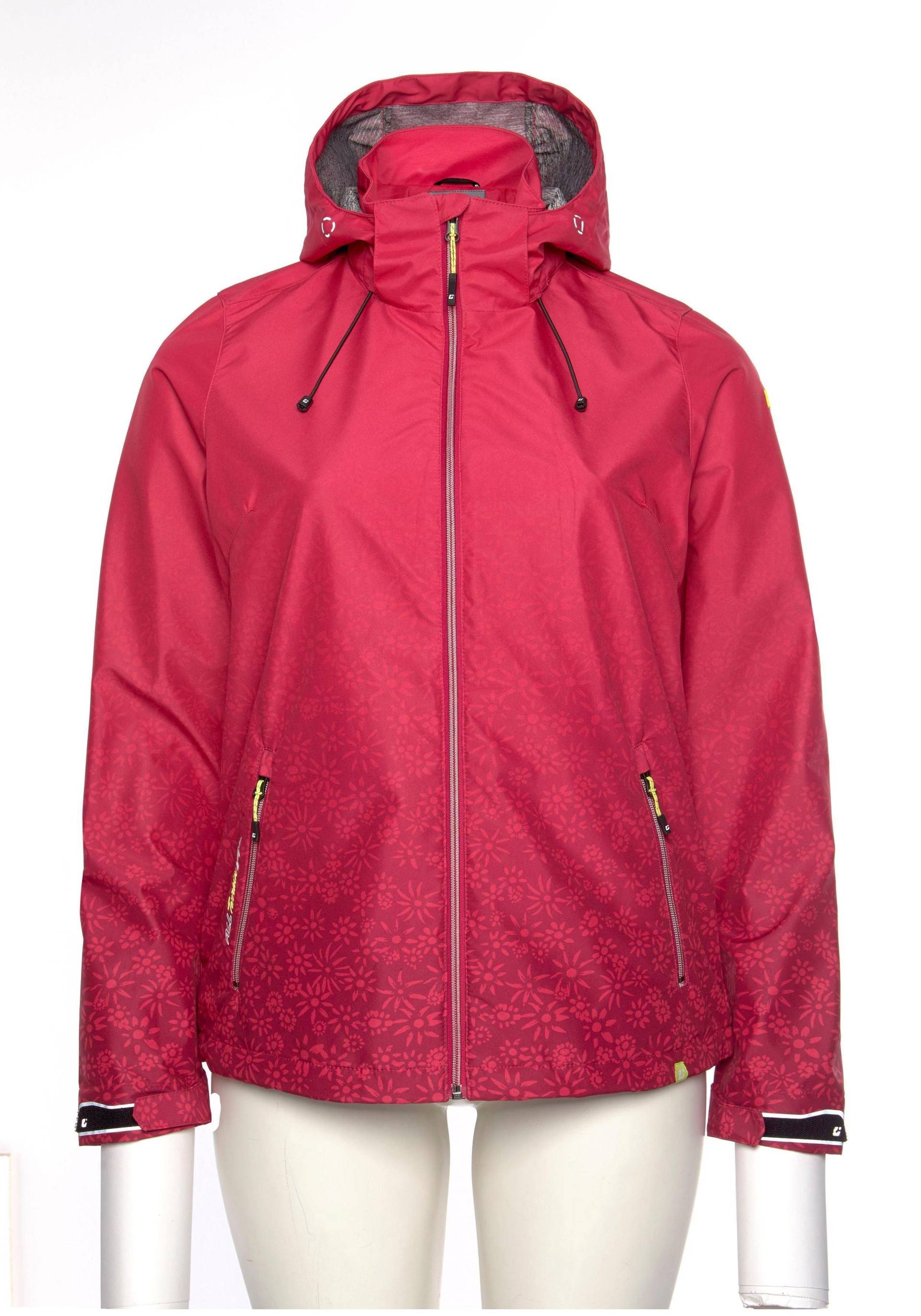 Große Größen: Regenjacke wasserabweisend Kapuze windddicht, pink, Gr.40-58 von Killtec