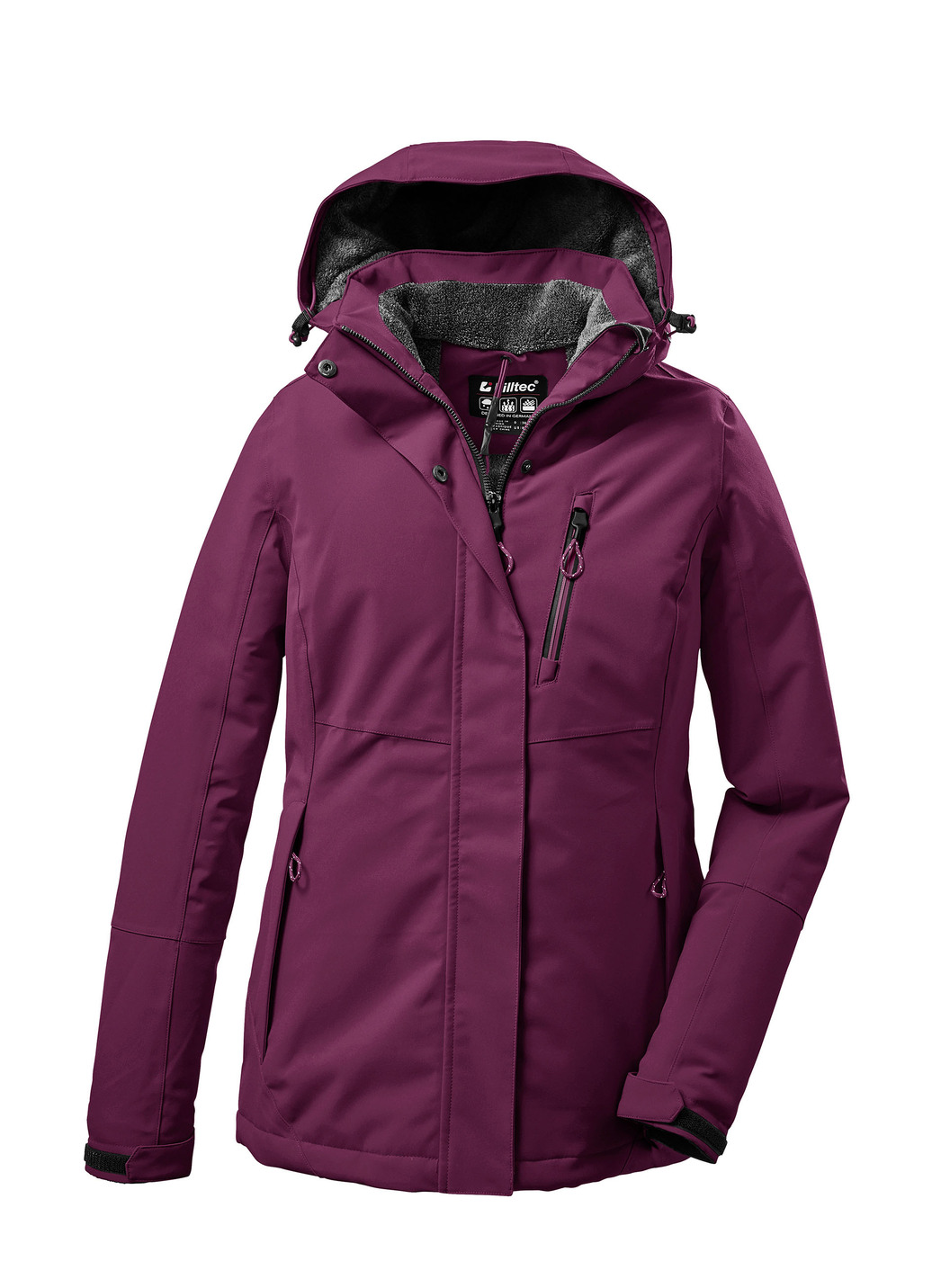 Hochwertige Damen-Funktionsjacke, Burgund, Größe 46 von Killtec