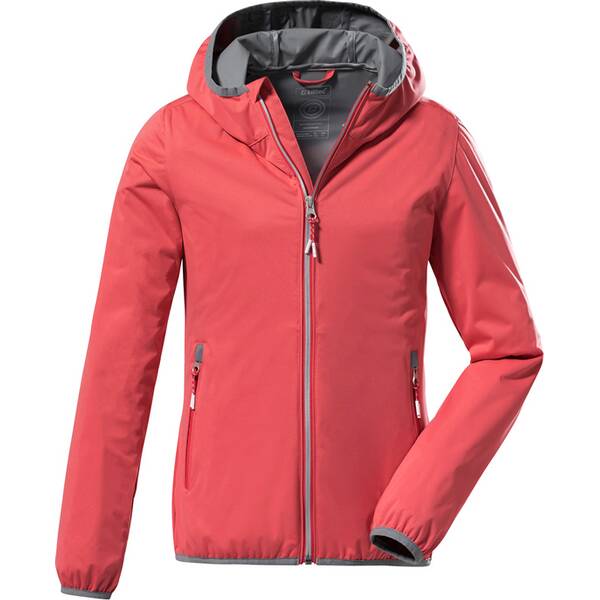 KILLTEC Kinder Softshell Jacke mit Kapuze, packbar KOS 164 GRLS SFTSHLL JCKT von Killtec