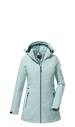 Killtec Damen Softshelljacke Parka mit abzippbarer Kapuze KOS 104 WMN, Farbe:eisblau, Größe:40 von Killtec