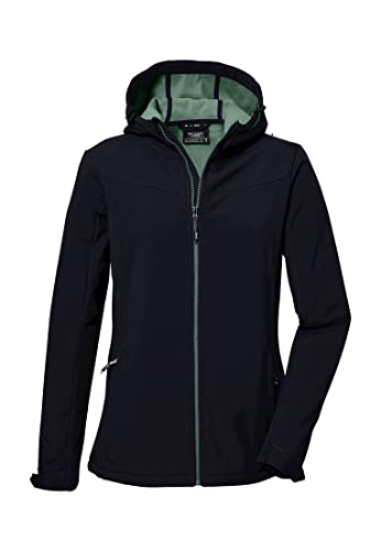 Killtec Damen Softshelljacke SoftShell Jacke mit Kapuze KOS 179 WMN SFTSHLL JCKT 2 wasserabweisend, windabweisend 00814-dunkelnavy 38 von Killtec