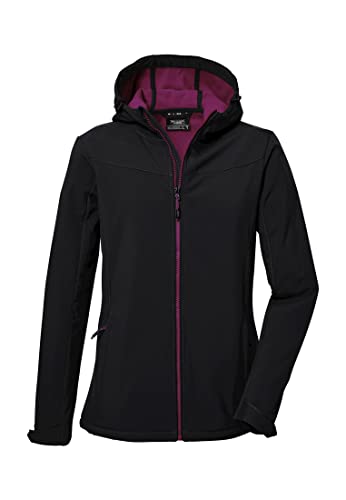 Killtec Damen Softshelljacke SoftShell Jacke mit Kapuze KOS 179 WMN SFTSHLL JCKT 2 wasserabweisend, windabweisend 00200-schwarz 36 von Killtec