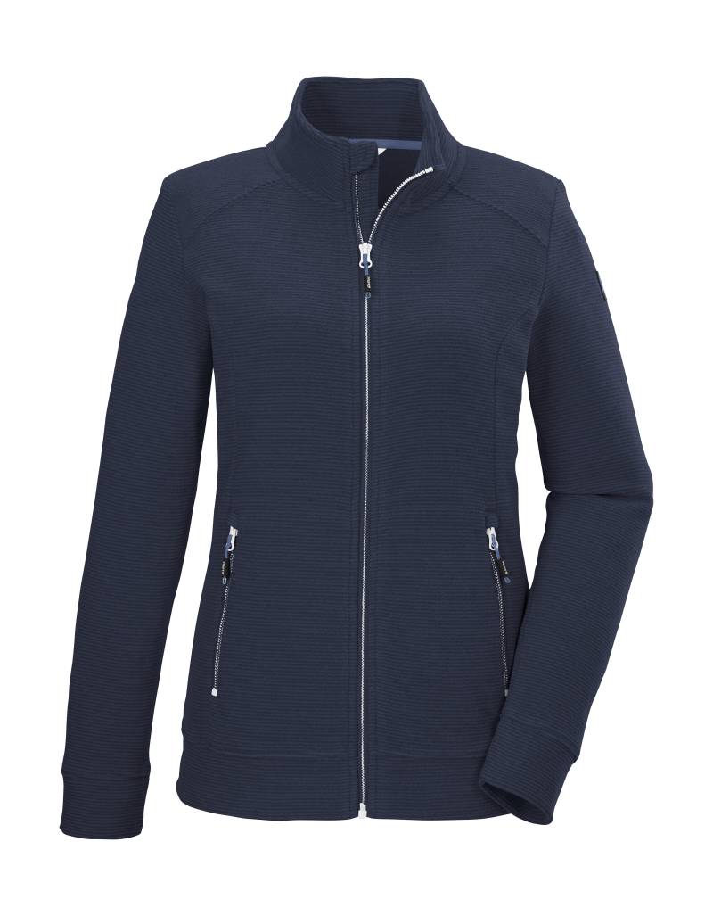 Killtec Fleecejacke "KOS 100 WMN FLC JCKT" Gestreifte Damen-Fleecejacke mit Zipper-Taschen und Kinnschutz von Killtec