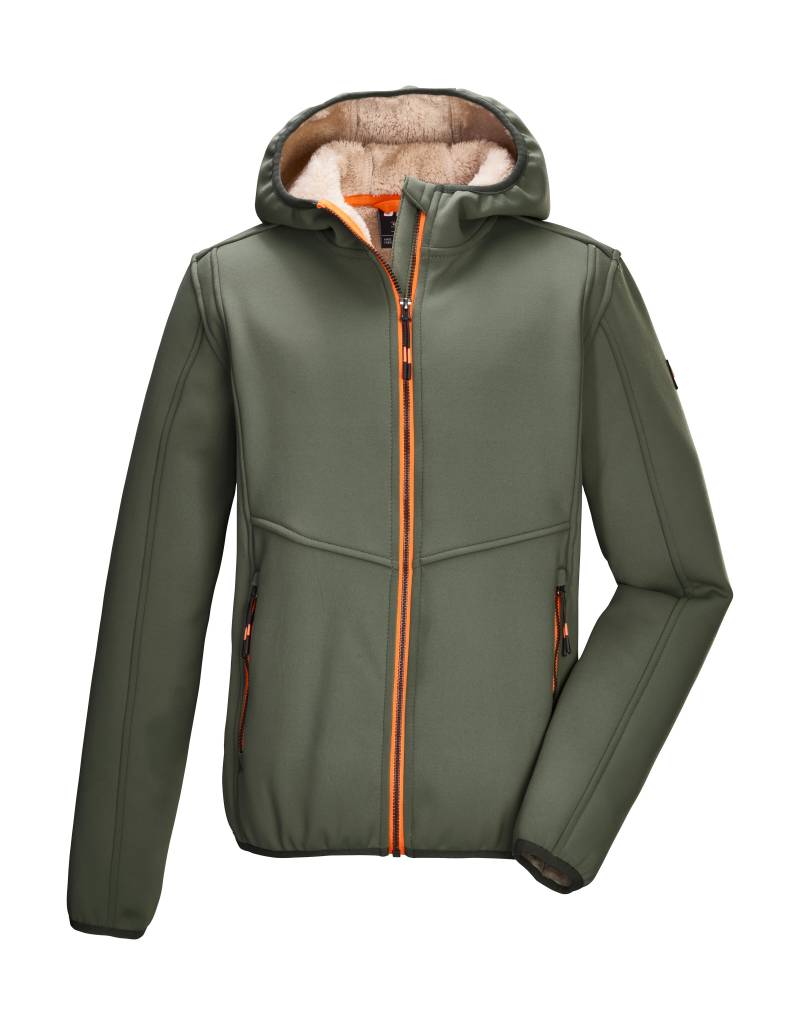 Killtec Fleecejacke "KOW 240 BYS FLC JCKT" Kinder Fleecejacke mit Teddyfutter, Kinnschutz und Reflektoren von Killtec