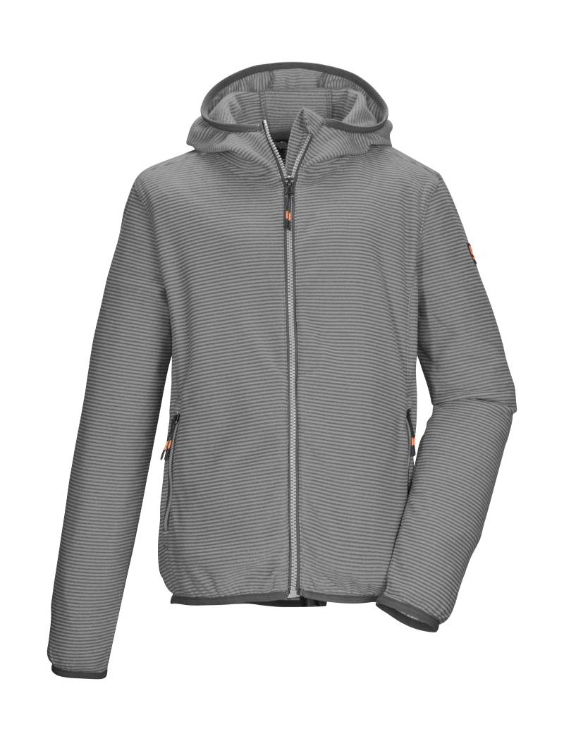 Killtec Fleecejacke "KOW 246 BYS FLC JCKT" Gestreifte Kinder Fleecejacke mit Kapuze, Kinnschutz und Taschen von Killtec