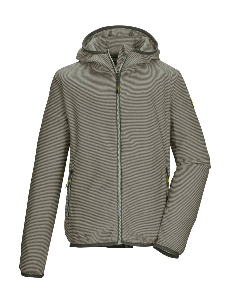 Killtec Fleecejacke "KOW 246 BYS FLC JCKT" Gestreifte Kinder Fleecejacke mit Kapuze, Kinnschutz und Taschen von Killtec