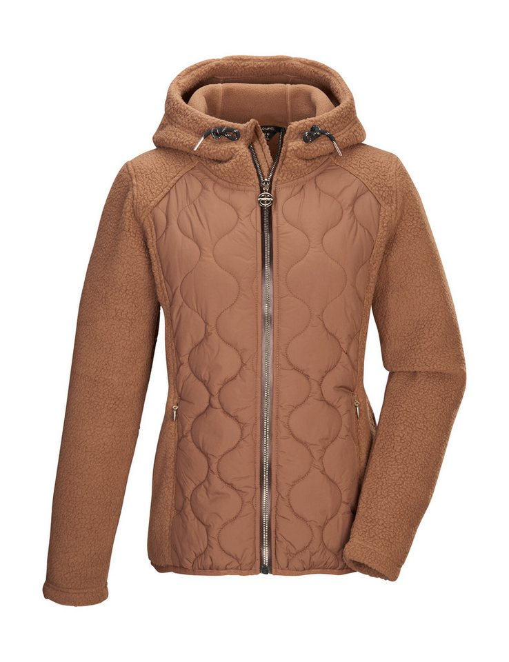 Killtec Fleecejacke KSW 108 WMN FLC JCKT Fleecejacke in Hybridoptik, regulierbare Kapuze, Kinnschutz von Killtec