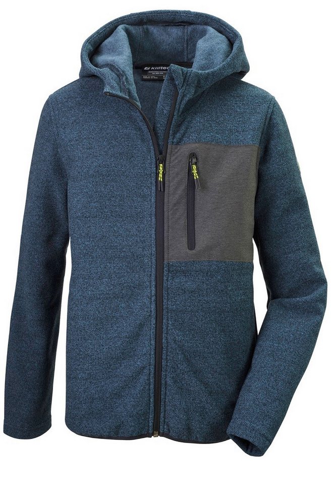 Killtec Fleecejacke Strickfleecejacke Kow 200 mit Kapuze (warm, Midlayer) blaugrau Kinder von Killtec
