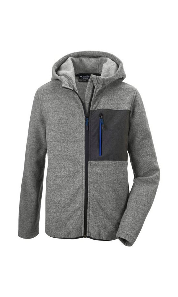 Killtec Fleecejacke Strickfleecejacke Kow 200 mit Kapuze (warm, Midlayer) hellgrau Kinder von Killtec