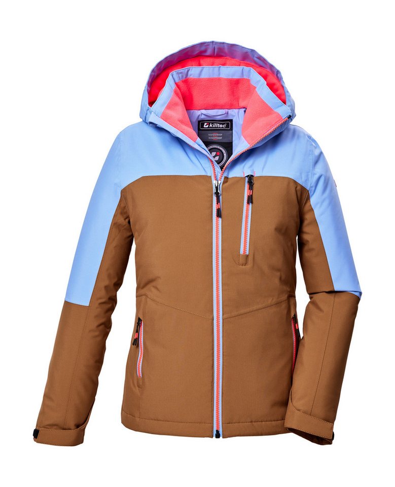 Killtec Funktionsjacke KOW 353 GRLS JCKT Wasserdichte Mädchenjacke mit Kapuze, Schneefang und Fleece-Einsatz von Killtec