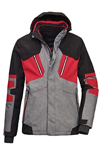 Killtec Herren Skijacke Savognin MN Ski Jckt A, Farbe:grau Melange/rot/schwarz, Größe:2XL von Killtec