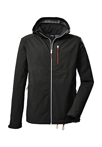 Killtec Herren Softshelljacke Softshell Jacke mit Kapuze KOS 183 MN SFTSHLL JCKT wasserabweisend 00200-schwarz L von Killtec