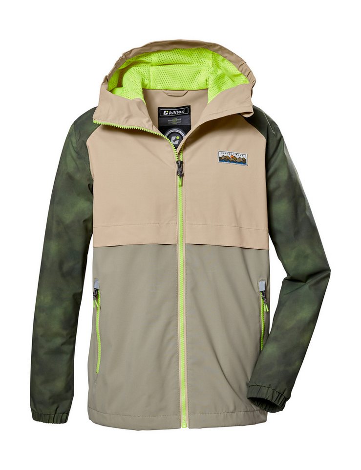 Killtec Outdoorjacke KOS 280 BYS JCKT Wasserdichte Jungenjacke, verstellbare Kapuze, Colourblock Design von Killtec