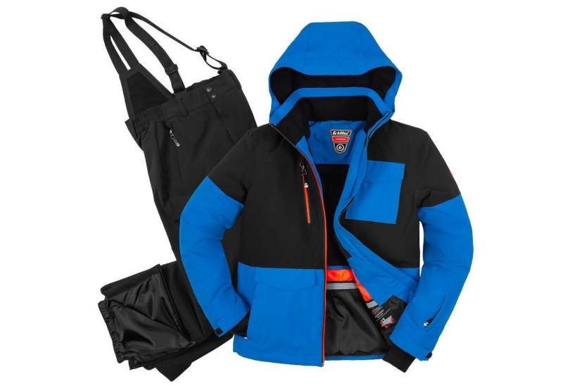 Killtec Skianzug Jungen Skijacke + Skihose (blau/schwarz, Gr. 128), verschweißte Nähte von Killtec