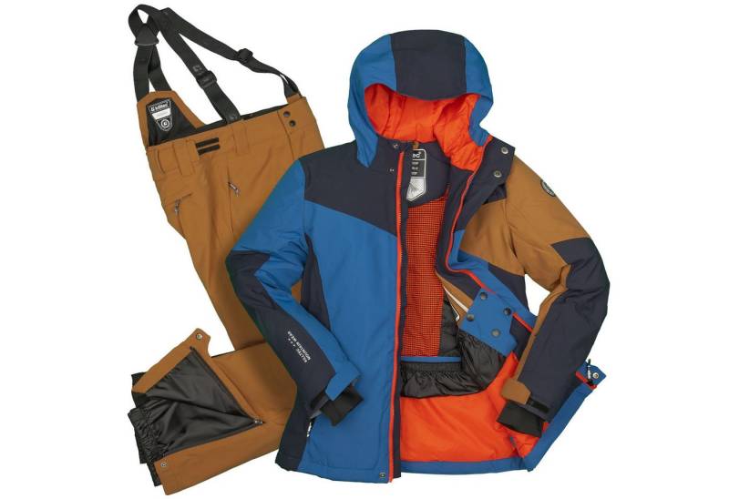 Killtec Skianzug Jungen Kinderskianzug Skijacke dunkelblau + Skihose braun, verschweißte Nähte von Killtec
