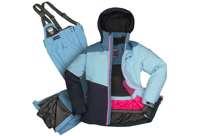 Killtec Skianzug Mädchen Skijacke blau + Skihose jeansblau, atmungsaktiver Stoff von Killtec