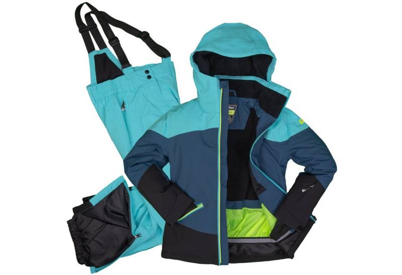 Killtec Skianzug Mädchen Skijacke + Skihose (dunkelblau/hellblau, Gr. 128), fällt kleiner aus von Killtec