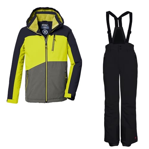 Killtec Skianzug für Jungen Wasserdicht Winddicht Atmungsaktiv, Farbe:Gelb, Kinder Größen:140 von Killtec