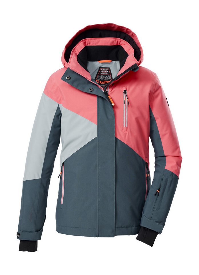 Killtec Skijacke KSW 209 GRLS SKI JCKT Mädchen-Skijacke: wasserdicht, atmungsaktiv, Colourblock-Design von Killtec