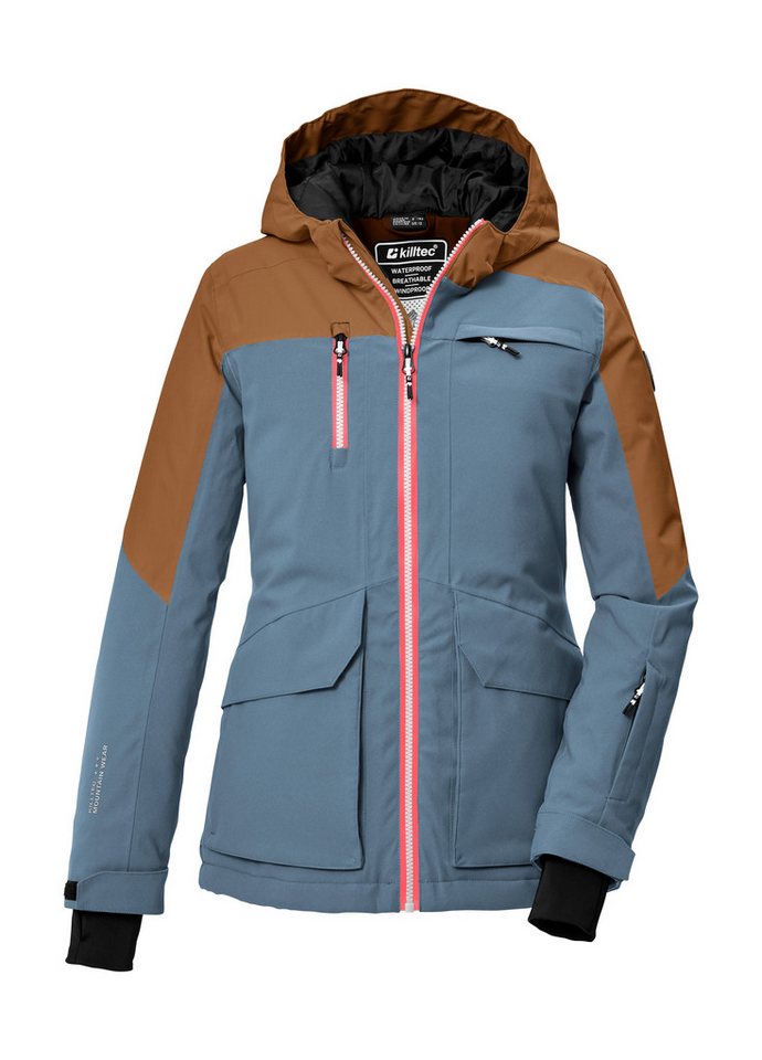 Killtec Skijacke KSW 340 GRLS SKI JCKT Wasserdichte Mädchenjacke mit Kapuze, Schneefang und Stauraum von Killtec