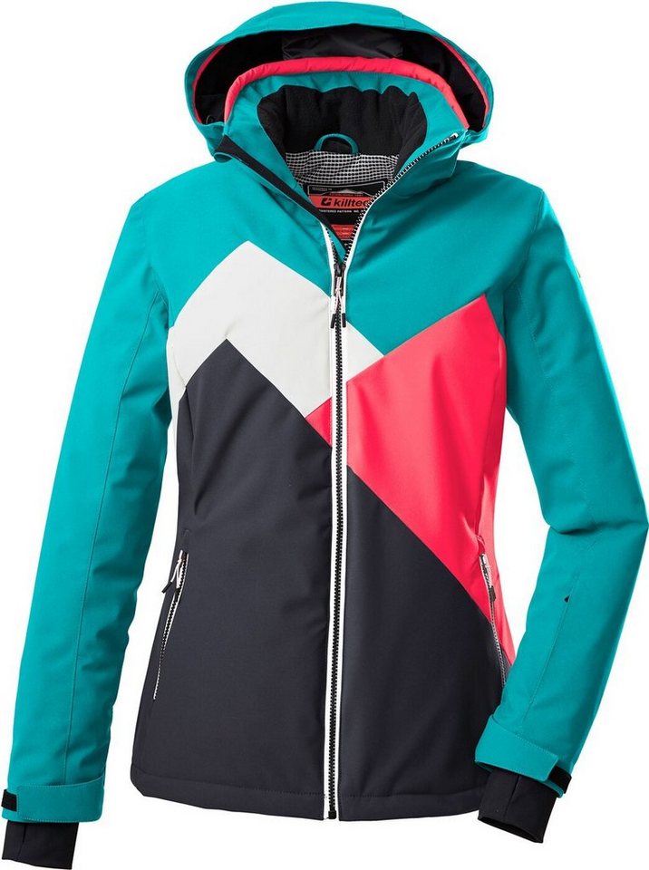 Killtec Skijacke KSW 83 WMN SKI JCKT AQUA/NEON CORAL/WEI /SCHWARZ B von Killtec