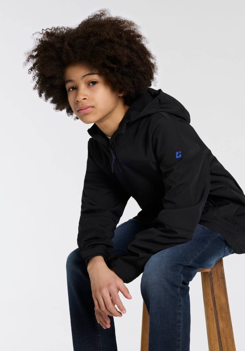Killtec Softshelljacke "BYS SFTSHLL JCKT OT" 1 Stk. tlg. mit Kapuze Übergangsjacke, Wasserabweisend & Windabweisend, für Kinder von Killtec