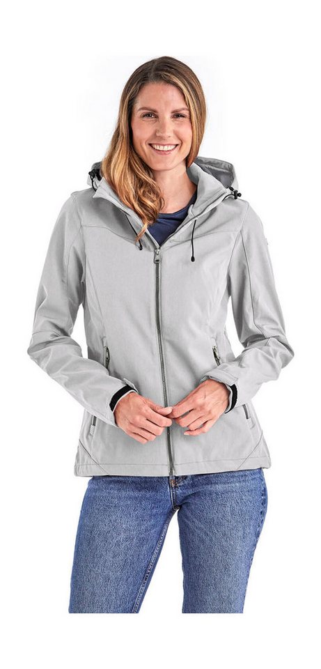 Killtec Softshelljacke Damen Softshelljacke Wasserabweisende, winddichte Softshelljacke mit abnehmbarer Kapuze von Killtec
