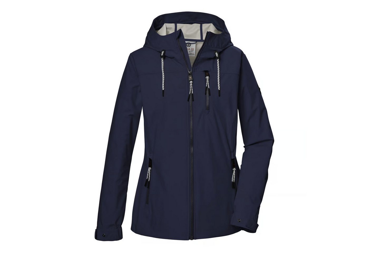 Killtec Softshelljacke GS 74 WMN für Damen (killtec Softshelljacke GS 74 WMN für Damen mit Kapuze dunkelnavy 42) mit abzippbarer Kapuze, Wassersäule 8.000 mm von Killtec