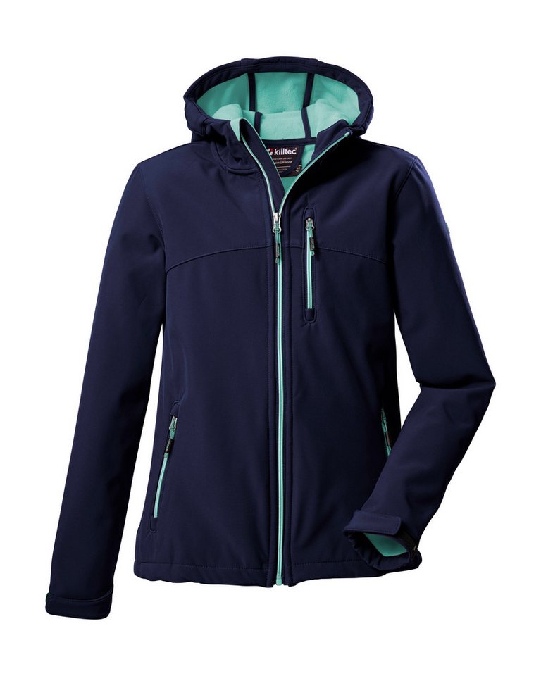 Killtec Softshelljacke Girls Softshelljacke Wasserabweisend, verstellbare Kapuze u Ärmel, Fleece-Innenfutter von Killtec