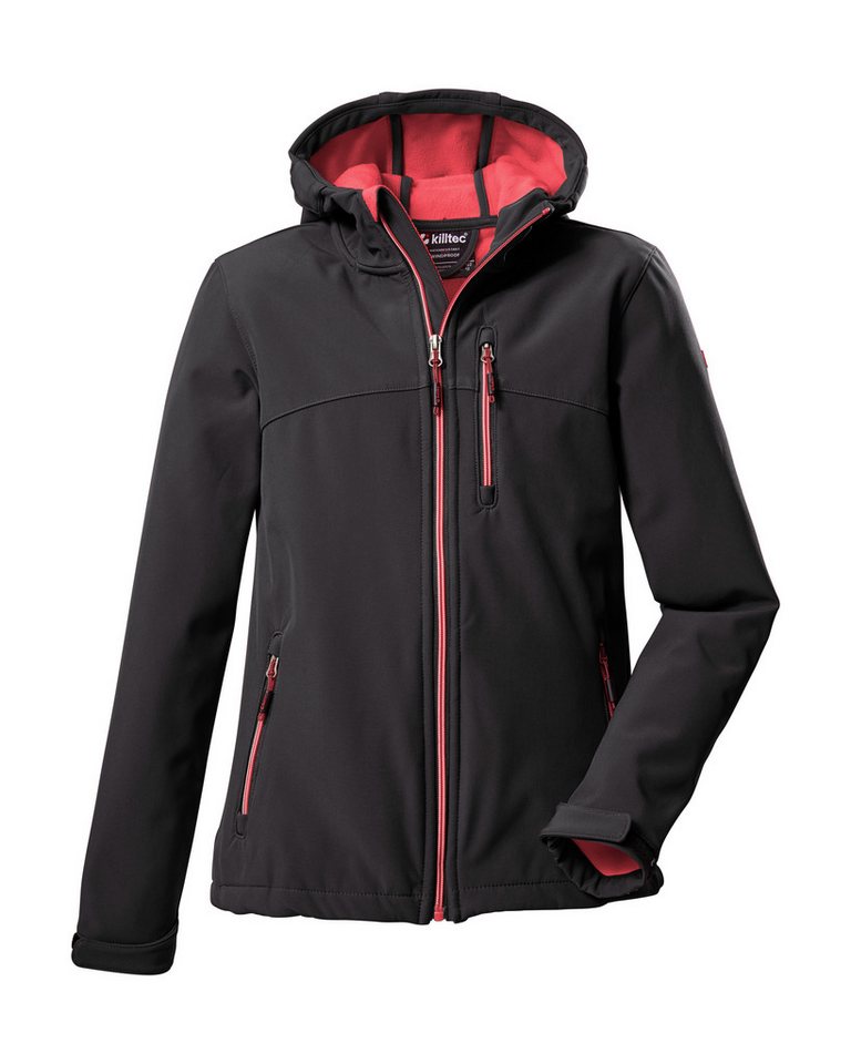 Killtec Softshelljacke Girls Softshelljacke Wasserabweisend, verstellbare Kapuze u Ärmel, Fleece-Innenfutter von Killtec