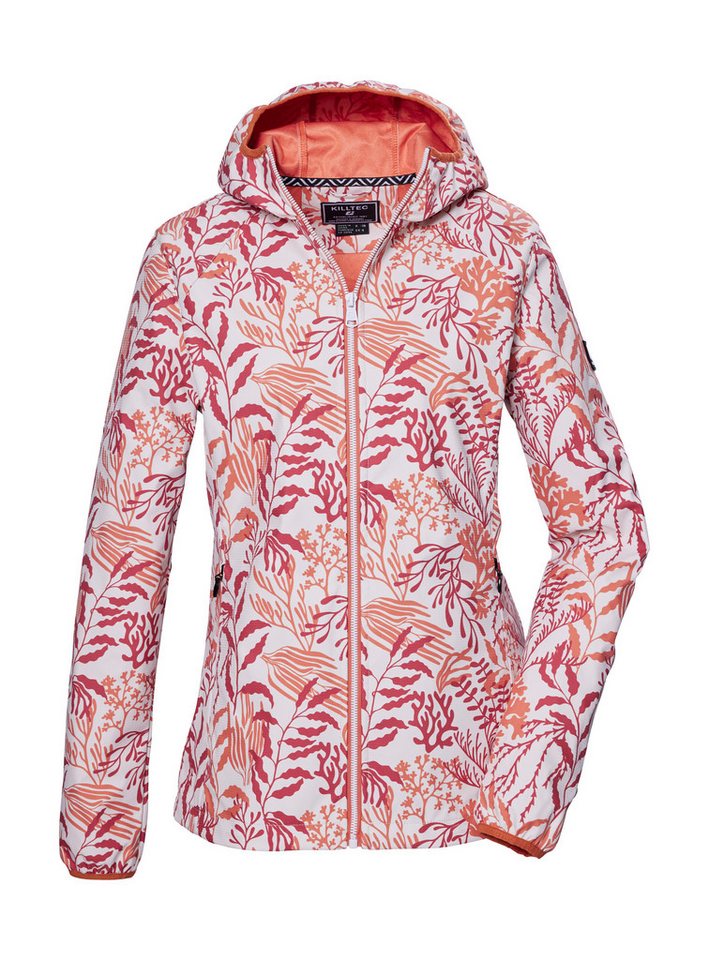 Killtec Softshelljacke KOS 56 WMN SFTSHLL JCKT Wasserabweisende, winddichte Softshelljacke mit floralem Print von Killtec