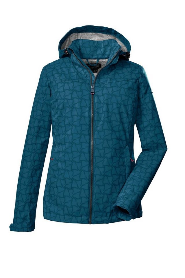 Killtec Softshelljacke KOS 90 WMN CS Damen Funktionsjacke, Outdoorjacke auch in Großen Größen, mit abnehmbarer Kapuze von Killtec