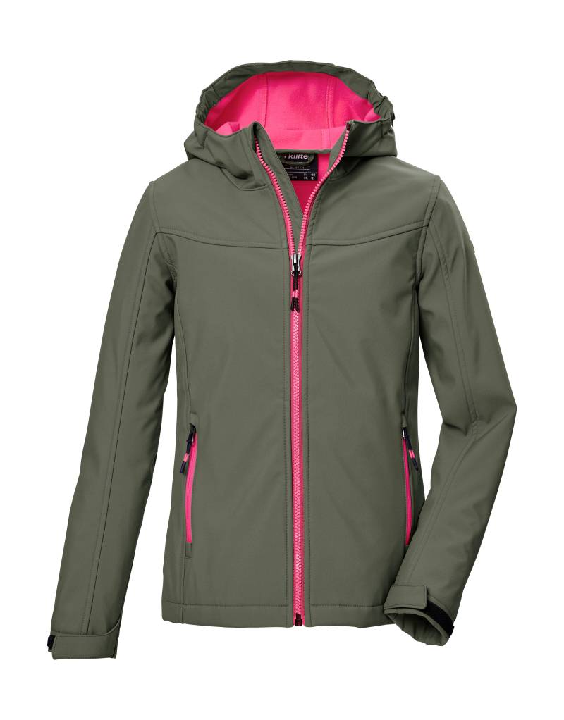Killtec Softshelljacke "KOW 349 GRLS SFTSHLL JCKT", Wasserdichte Mädchen-Softshelljacke mit Kapuze, atmungsaktiv, warm von Killtec