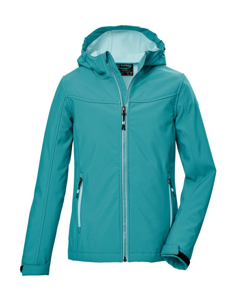 Killtec Softshelljacke KOW 349 GRLS SFTSHLL JCKT Wasserdichte Mädchen-Softshelljacke mit Kapuze, atmungsaktiv, warm von Killtec
