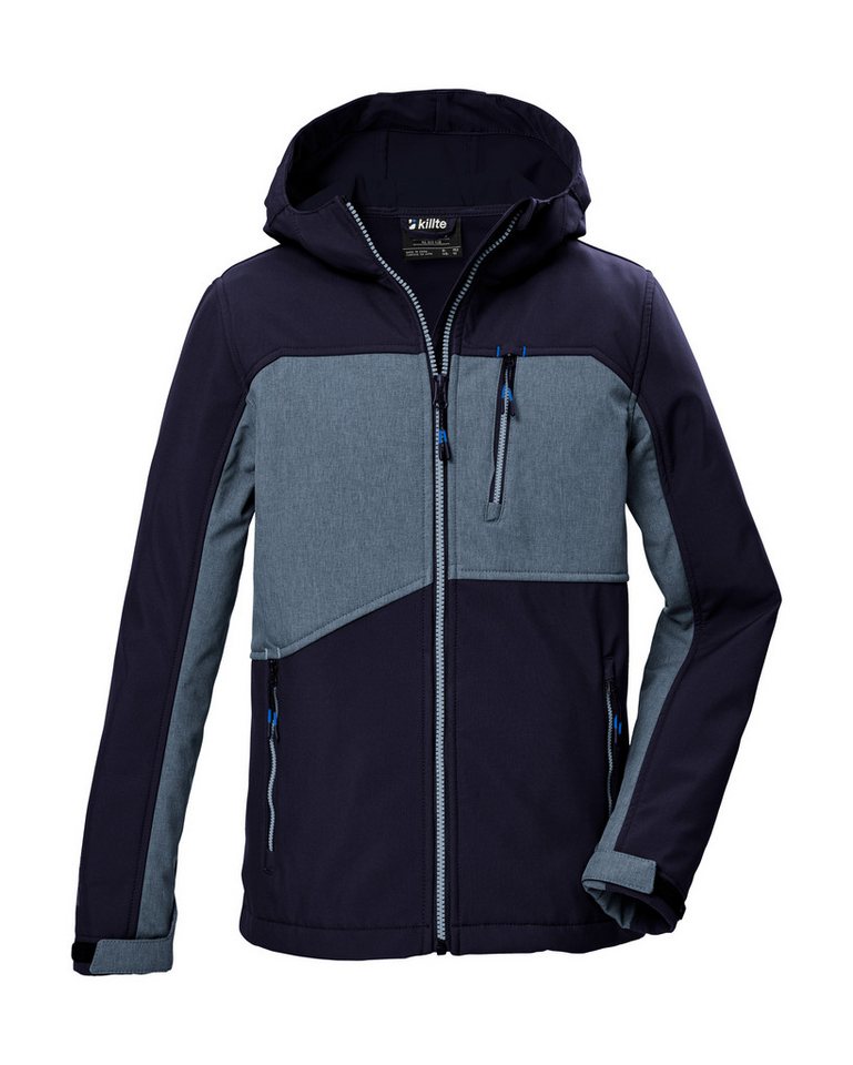 Killtec Softshelljacke KOW 367 BYS SFTSHLL JCKT Stylische, wasser- und windabweisende Jungen Softshelljacke mit Kapuze von Killtec
