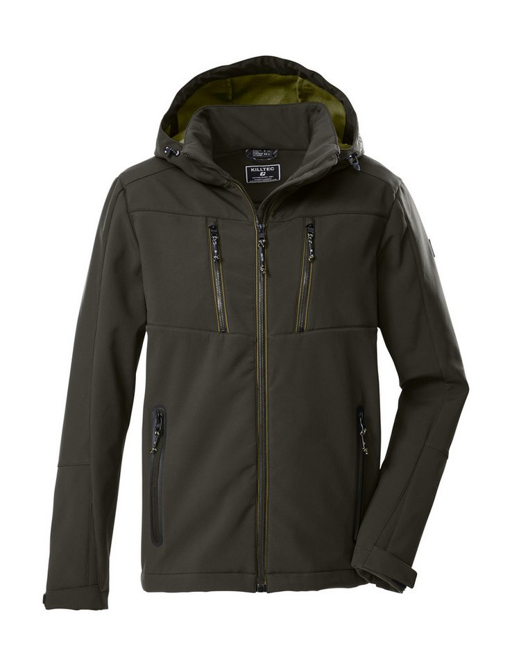 Killtec Softshelljacke KOW 79 MN SFTSHLL JCKT Wasser- und windabweisende Softshelljacke, abnehmbare Kapuze von Killtec